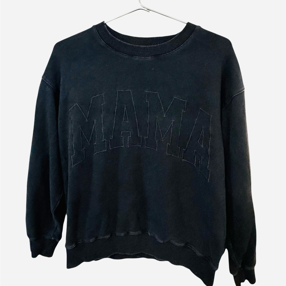 High End MAMA Black Brooklyn Grace Sweatshirt Women’s S MINTY